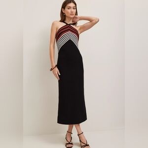 Ann Taylor Crochet Halter Sweater DressSize S